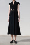 mame kurogouchi belt flare dress MM22SS DR023 black